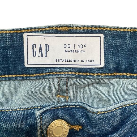 Gap Maternity Jeans Size 10 Short Blue Straight Leg - Picture 6 of 6